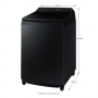 Lavadora SAMSUNG  AI Wash 19 Kg WA80F19S8BCO Negra