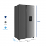 Nevecon Indurama 469L Inverter RI-7469DCR No Frost GRIS