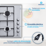 Estufa  Empotrable INDURAMA 60 cm Inox 4 Quemadores GN