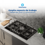 Estufa Empotrable INDURAMA Vidrio 90 cm 5 Quemadores  GN