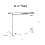 Congelador horizontal KALLEY 198 Litros K-CH198LI Blanco