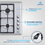 Estufa Empotrable INDURAMA 60cm Inox 4Quemadores GN