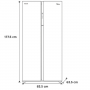 Nevecom Midea MDRS619FGM28CO Side by Side 460 Litros Black